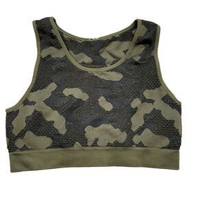 Unbranded Textured‎ Camo Sports Bra High Support Size Small